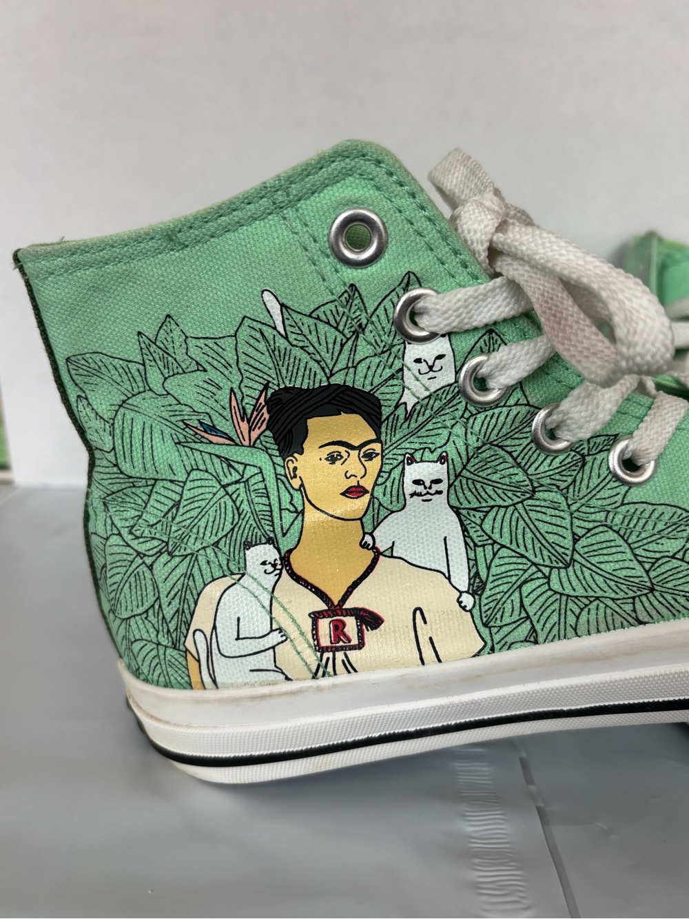 RIPNDIP Frida Kahlo Mint Green High Tops Men’s 7 Women’s 9